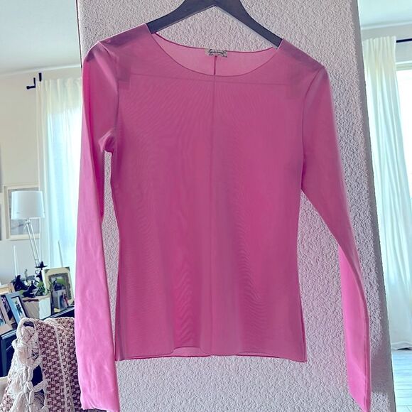 NWOT Free People Countdown Flocked Long Sleeve Top Loungewear Velvet Flocked S - Picture 2 of 5